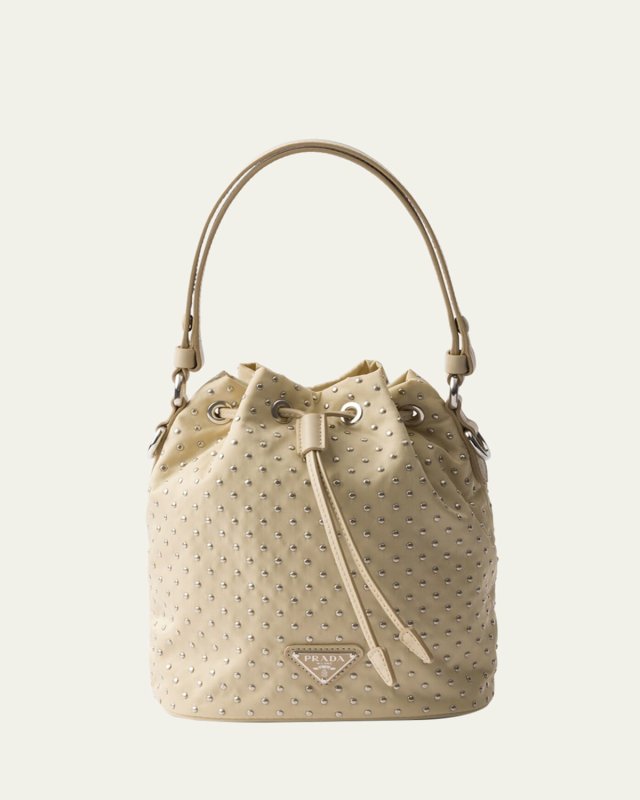 Studded Re-Nylon Bucket Bag